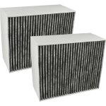 2x filtres � charbon actif compatible avec siemens lf98ga540 / 02, lf98ga540 / 01, lf98bf542 / 02 hotte ...