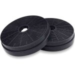 2x filtre hotte aspirante, �175 mm filtre � charbon actif extracteur de cuisine recyclage air de remplacement ...