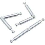 2x goujon double articul� 84mm ferrure d'assemblage acier meuble en bois rotule �querre vis fixation ...