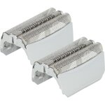 2x grille double de rasoir �lectrique remplacement pour braun 51b, 51s pour + cadre, argent� - vhbw