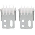 2x guide de tablier acier de volet roulant avec roue en pvc � visser �paisseur 24mm entraxe 14mm store ...