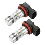 2x h8 h11 h16 6000k white 100w high power led fog light driving bulb - crea
