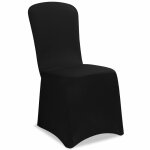 2x housses de chaise élégantes couvre - chaises revêtement siège Événement fête noir 2x housses de chaise élégantes couvre - chaises revêtement siège Événement fête noir
