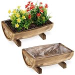 2x jardinieres demi tonneau 2x jardinieres demi tonneau