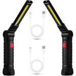 Jalleria - 2x lampe lampe de travail led rechargeable, baladeuse magnétique cob, torche usb puissante ... Jalleria - 2x lampe lampe de travail led rechargeable, baladeuse magnétique cob, torche usb puissante ...
