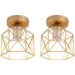 2x plafonnier vintage lustre r�tro abat - jour en m�tal lampe de plafond industrielle pour caf�, couloir, ...