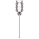 2x pluviom�tres vintage, avec piquet, d�core l'ext�rieur, antique, 12cm, 5 inches verre, m�tal, orn�, ...