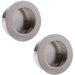 2x poignée coquille ronde Ø40mm à encastrer intégration invisible pour portes coulissantes en zinc finition ... 2x poignée coquille ronde Ø40mm à encastrer intégration invisible pour portes coulissantes en zinc finition ...