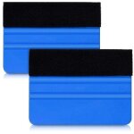 2x raclette de pose et emballage - bords feutre et racloir - pour pose de film vitre voiture autocollants ...