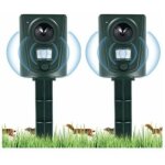 2x r�pulsif chat jardin � ultrasons, r�pulsif chats avec piquet au sol pr�venir les chiens et les chats, ...