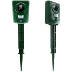 2x r�pulsif chat jardin � ultrasons, r�pulsif chats avec piquet au sol pr�venir les chiens et les chats, ...