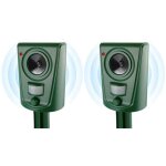 2x r�pulsif chat ultrason, effaroucheur oiseaux exterieur, d�tecteur de mouvement r�glable, repulsif ...