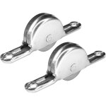 2x roulette galet placard coulissant 24mm acier gorge rail porte meuble pliant roulement � billes support ...