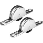 Cyclingcolors - 2x roulette de placard galet coulissant 24mm en acier galvanis� finition nylon rail porte ...
