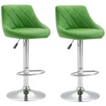 2x tabourets de bar en synthétique vert pivotant avec repose - pieds tdb10081 2x tabourets de bar en synthétique vert pivotant avec repose - pieds tdb10081