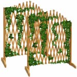 2x treillage jardin brun 180x107cm support plantes grimpantes brise - vue pliable clture de jardin treillis ...