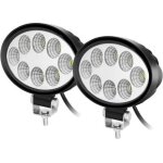 2x24w oval rampe de phare de travail led 12v - 60v, projecteurs lumi�re feux antibrouillard led