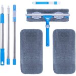 3 - en - 1 nettoyeur de raclette vitre kit(31cm) avec manche telescopique, extensible balai lave vitre ...