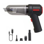 3 en 1 souffleur d'air sans fil portable air duster mini 9000pa sans fil voiture pc clavier aspirateur ...