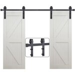 3, 52m quincaillerie kit de rail suspendu porte coulissante double porte j forme ensemble industriel ...