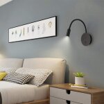 3 + 8w led lampe de chevet pour lire led lampe de lecture de cygne flexible (noir) applique murale liseuse ...
