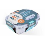 Durandal - 3 botes de conservation inox, hermtiques et tanches, format rectangulaire, box inox lunch ...