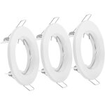 3 cadres spot encastrable m�tal pour ampoules, supports downlight fer robuste finition pour �clairage ...