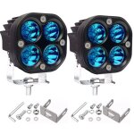 3' led spotlight running lights 40w �tanche carr� phare antibrouillards pour voiture moto suv camion ...