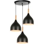 3 lumires plafonnier moderne suspension luminaire rtro lustre en mtal noir suspension lustre d'intrieur ...