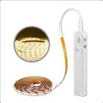 3 m batterie de avec interrupteur, bande lumineuse led  dtecteur de mouvement, autocollante, dcoupable, ...