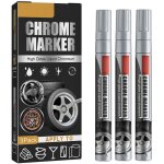 3 marqueurs chrome liquide haute brillance - stylo rparation carrosserie auto - efface rayures & personnalisa ...