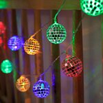 3 m�tres 20 lumi�res toujours allum�es + guirlande lumineuse boule � facettes led clignotante, multicolore, ...