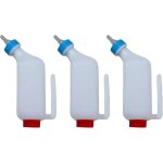 3 packs biberon d'agneau & ch�vre 1l - seau � lait en bouteille pour allaitement d'agneaux & b�b� ch�vre ...