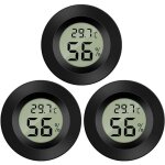 3 - pack hygrom�tre thermom�tre num�rique lcd moniteur humidim�tre jauge pour humidificateurs d�shumidificateu ...