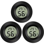 3 - pack hygromtre thermomtre numrique lcd moniteur humidimtre jauge pour humidificateurs dshumidificateurs ...