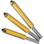 3 pcs 8mm tige 4 cannelures affleurant garniture toupie bit avec roulement supérieur pour le travail ... 3 pcs 8mm tige 4 cannelures affleurant garniture toupie bit avec roulement supérieur pour le travail ...