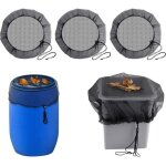 3 pcs filet pour citerne de pluie: filet de protection avec cordon serrage r�servoir d'eau couvercle ...