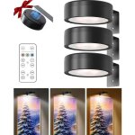 3 pcs luminaire magntique avec tlcommande, 3 modes d'clairage pour photos et peintures murales