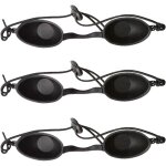3 pcs lunettes de protection uv - lunettes bronzage, masque yeux contre rayons uv, lunettes de solarium ...