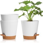 3 pcs pots de fleurs, blanc 16. 5cm auto arrosant, pot plante int�rieur de syst�me d'arrosage