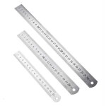 3 pcs r�gle en acier inoxydable, r�gle de mesure en acier inoxydable � �chelle double face, diff�rentes ...