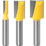 3 pices 8mm nettoyage fond mche carbure monobloc routeur mche outils de travail du bois cnc fraise ...