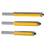 3 pices 8mm tige de fraise, outils de fraisage fraise  bois coupe routeur peu avec roulement