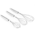 Gistuch - 3 pices en acier inoxydable manuel batteur  oeufs mousseur  lait mlangeur mlangeur cuisine ...