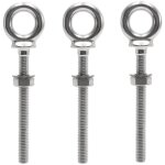 3 pi�ces anneau de levage m8 x 80 mm boulon � ?il en acier inoxydable 304 filetage m�le piton � visser ...
