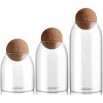 3 pi�ces bocaux en verre avec couvercle bocaux de rangement pour cuisine ensemble de contenants avec ...