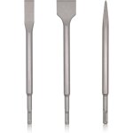 Ahlsen - 3 pices burins sds plus burin large plat pointu perforateur burineur jeu de burins pour carrelage ...