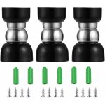 3 pices butoir de porte magntique, acier inoxydable butes arrts de porte door stoppers pour montage ...