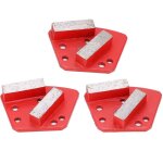 3 pices chaussures de meulage diamantes coupe de bton trapzodale dents droites 6 trous, 2 dents, ...