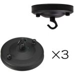 3 pi�ces sont des crochets de plafond de lustre vintage, un support de plaque de crochet de rosace de ...